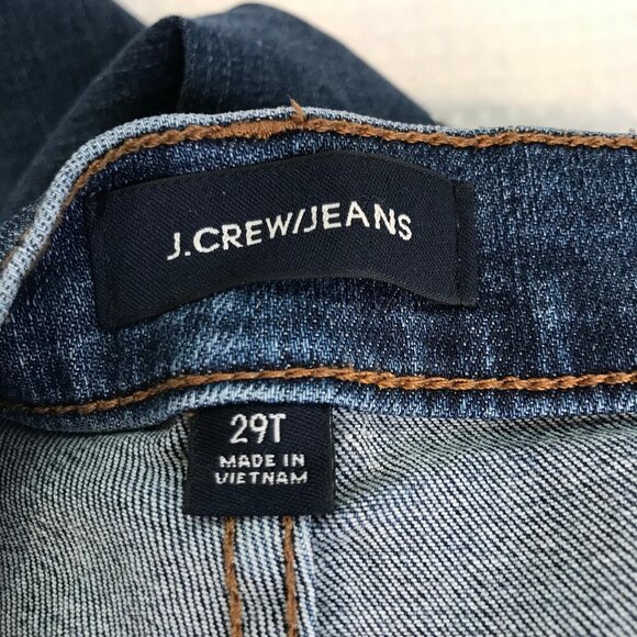 J. CREW WOMENS DISTRESSED BUTTON FLY HIGH RISEJEANS SIZE 29T - Picture 4 of 10